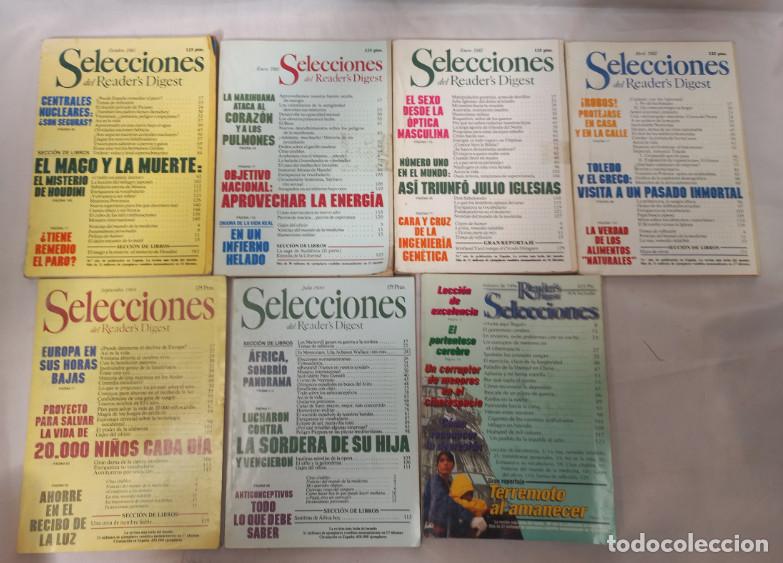 Collection Magazines and Newspapers: LOTE DE 7 REVISTAS, SELECCIONES DEL READER'S DIGEST, A&Ntilde;OS 1981 1982 1984 1996