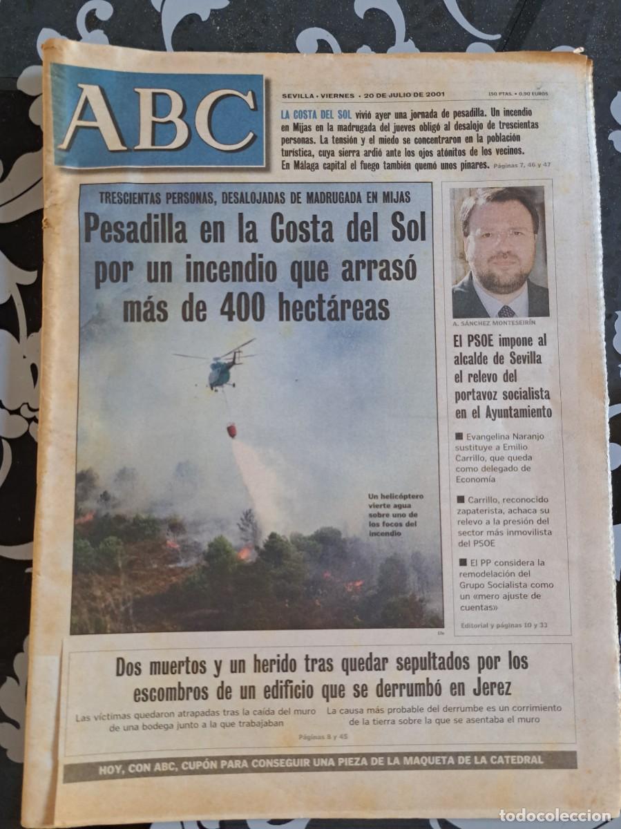 Coleccionismo de Revistas y Peri&oacute;dicos: ABC Sevilla 20 julio 2001