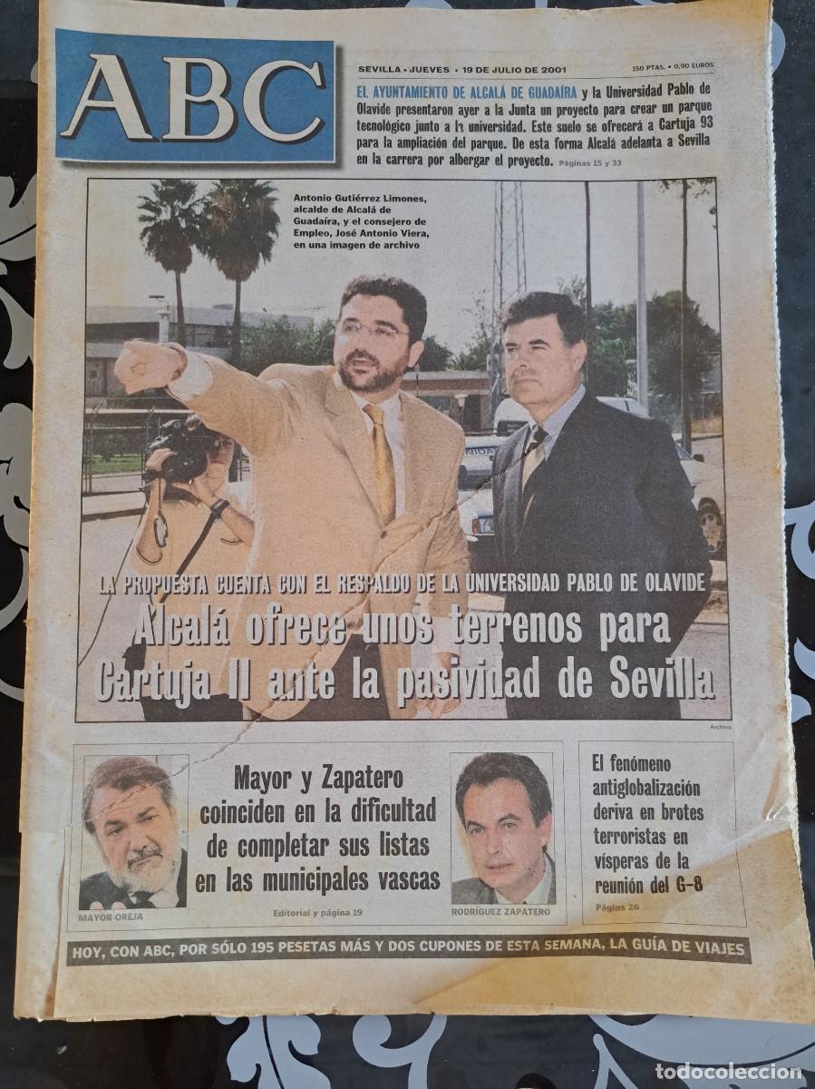 Coleccionismo de Revistas y Peri&oacute;dicos: ABC Sevilla 19 julio 2001