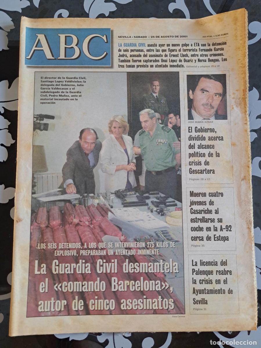 Coleccionismo de Revistas y Peri&oacute;dicos: ABC Sevilla 25 agosto 2001