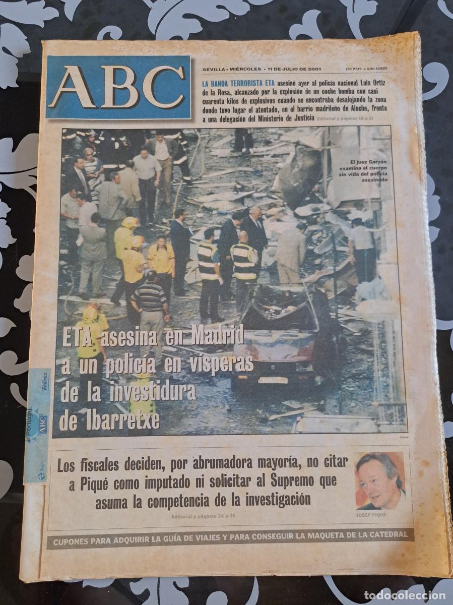 Coleccionismo de Revistas y Peri&oacute;dicos: ABC Sevilla 11 julio 2001