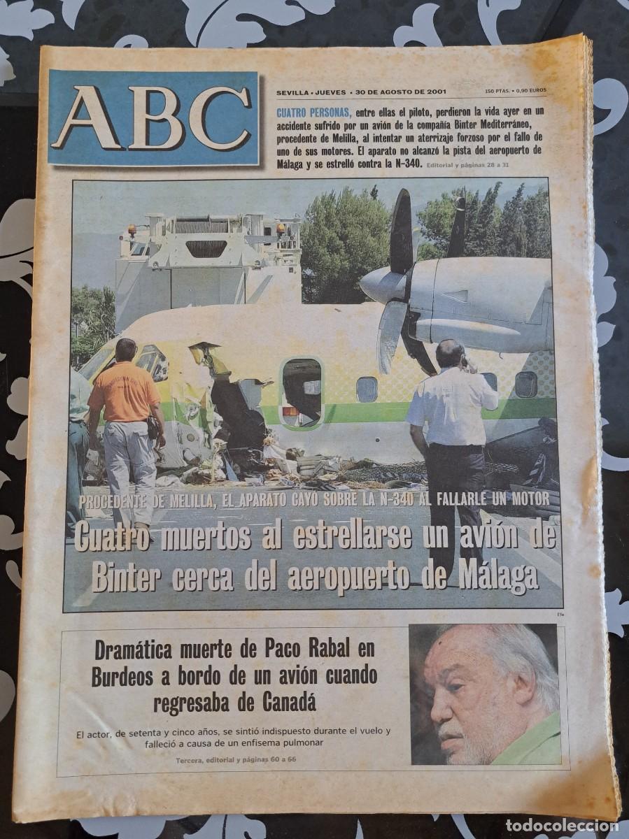 Coleccionismo de Revistas y Peri&oacute;dicos: ABC Sevilla 30 agosto 2001
