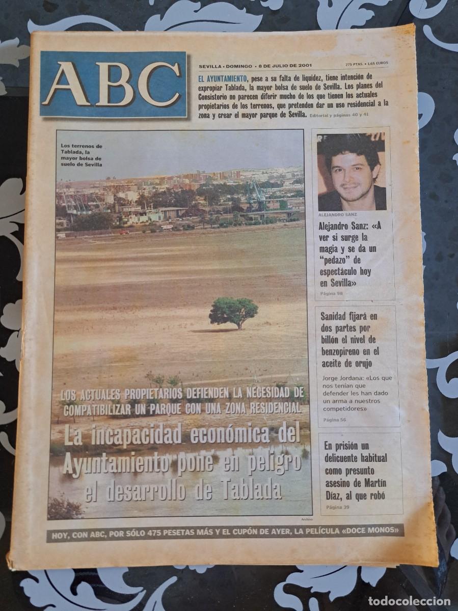 Coleccionismo de Revistas y Peri&oacute;dicos: ABC Sevilla 8 julio 2001