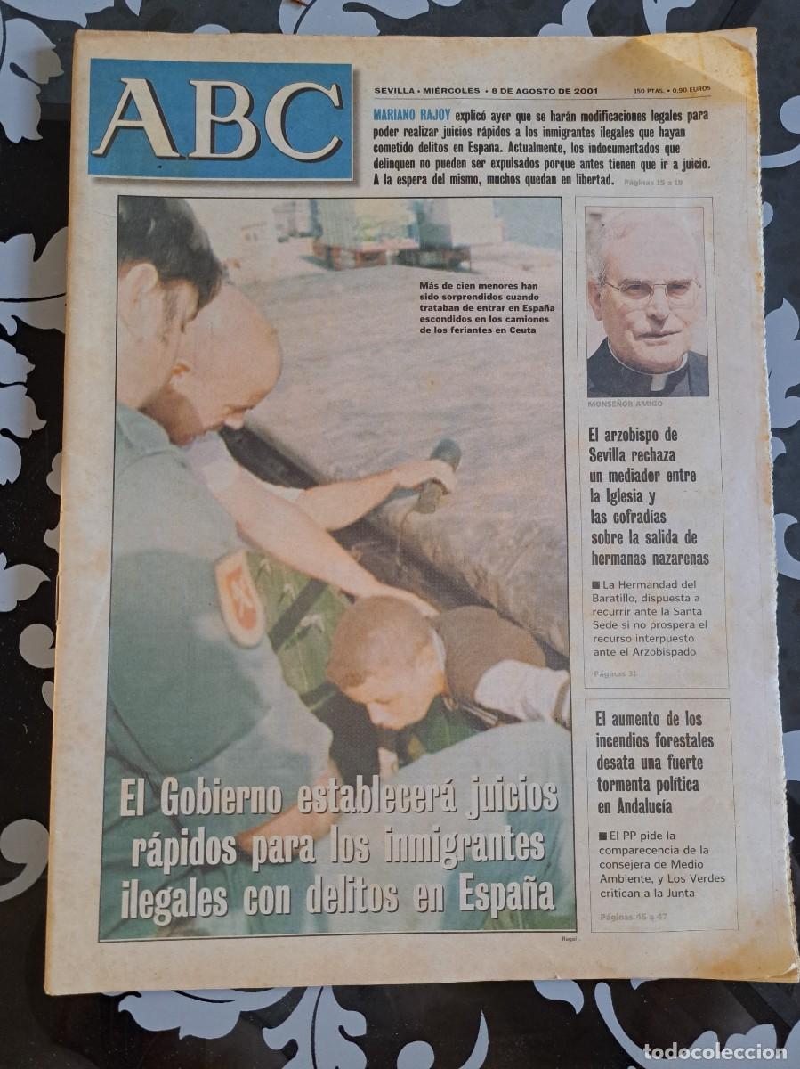 Coleccionismo de Revistas y Peri&oacute;dicos: ABC Sevilla 8 agosto 2001