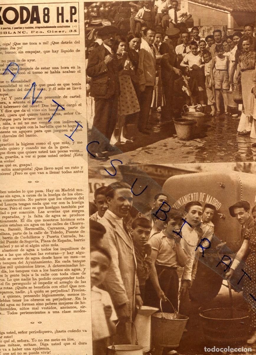Collezionismo di Riviste e Giornali: REVISTA A&Ntilde;O 1936 LAS COLAS DLE AGUA DE MADRID OPIO COMPETICION CANINA DE PERROS EN BARCELONA