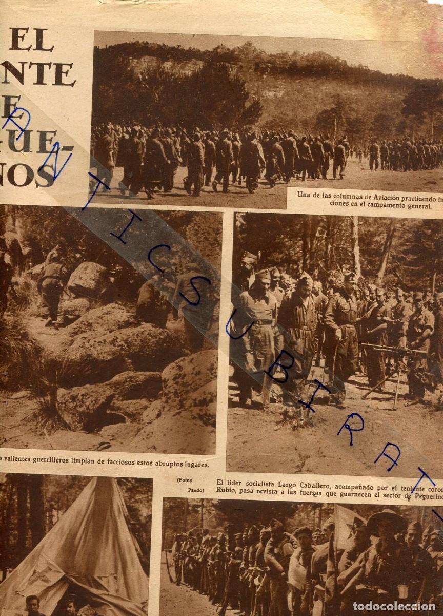 Coleccionismo de Revistas y Peri&oacute;dicos: REVISTA A&Ntilde;O 1936 FRENTE DE PEGUERINOS LARGO CABALLERO CORONEL RUBIO CERRO MURIANO ALCARRACEJO