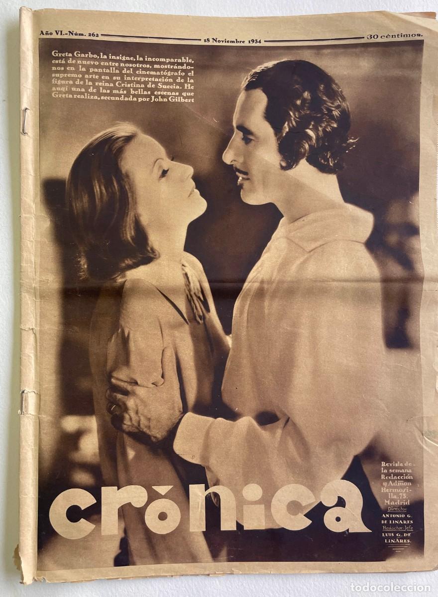 Collectionnisme de Revues et Journaux: Vintage, ANTIGUA revista CR&Oacute;NICA, Noviembre de 1934. Plena Republica.