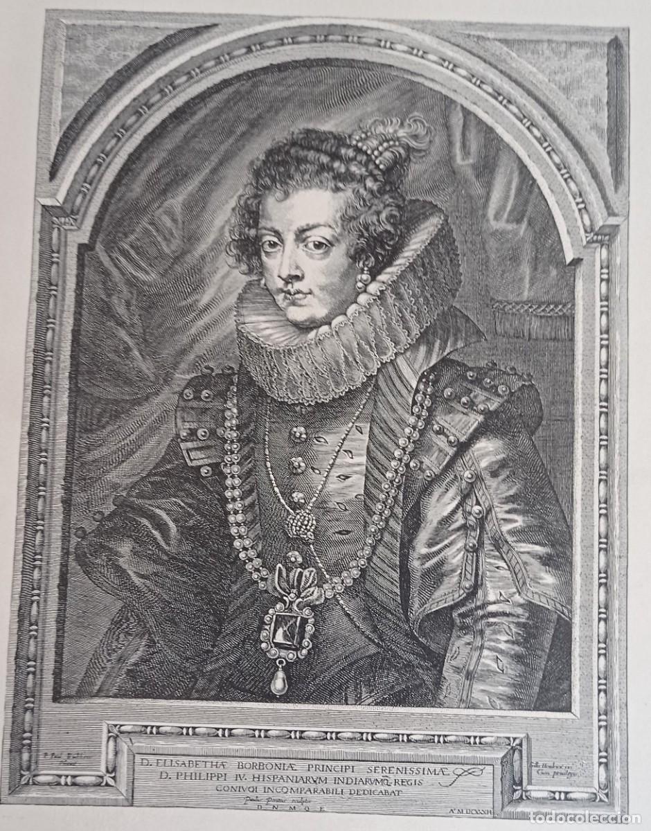 Coleccionismo de revistas y peri&oacute;dicos: ISABEL DE BORB&Oacute;N - REINA DE ESPA&Ntilde;A -P.P. RUBENS -SERIE JARDINES - JACQUES BELLANGE - DOS HOJAS