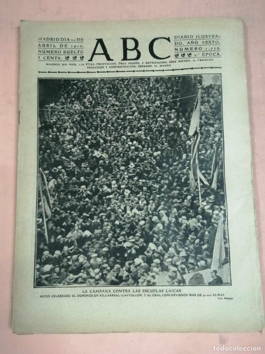 Coleccionismo de Revistas y Peri&oacute;dicos: ABC. 10 ABRIL 1910. LA FIESTA DE AYER EN CHAMARTIN