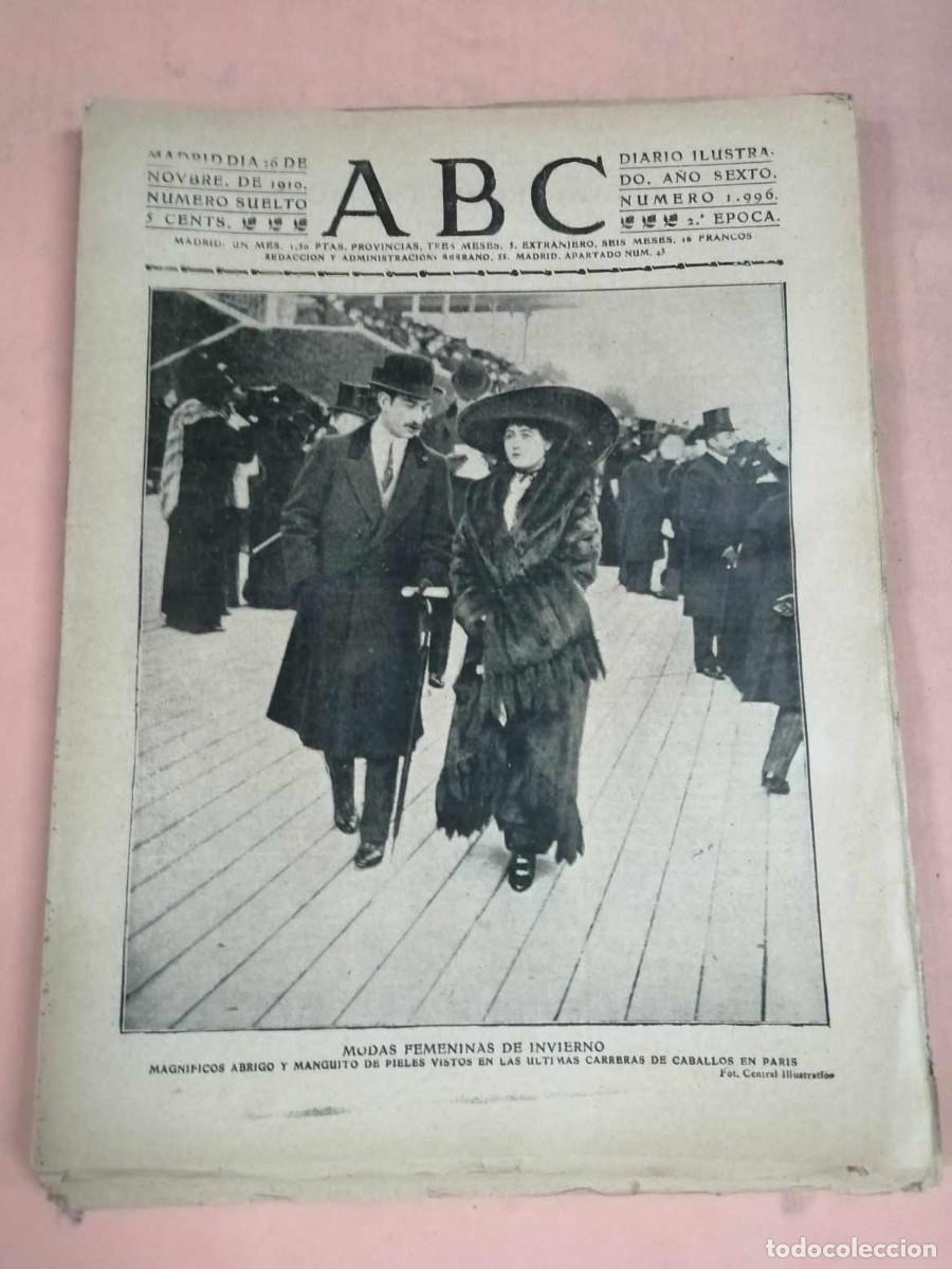 Coleccionismo de Revistas y Peri&oacute;dicos: ABC 16 NOVIEMBRE 1910. MUDAS FEMENINAS DE INVIERNO