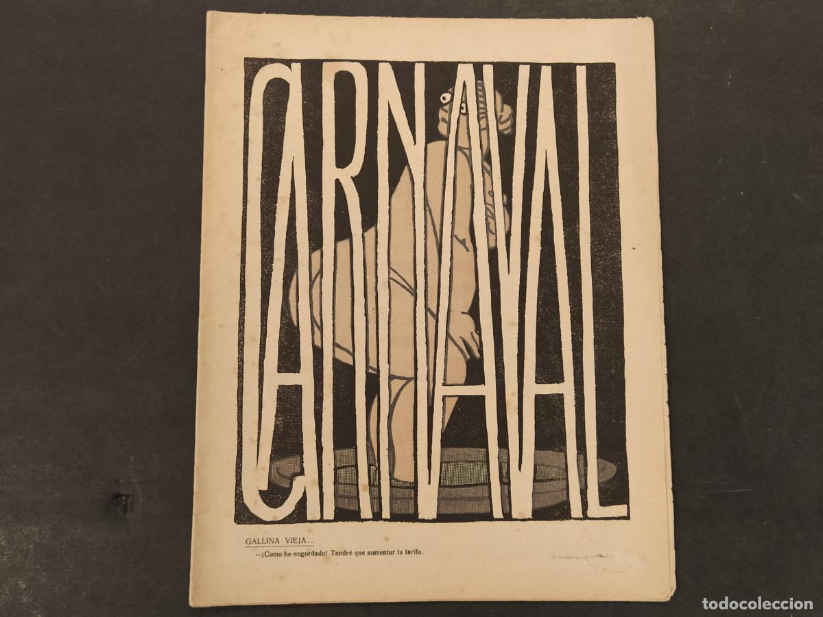 Coleccionismo de Revistas y Peri&oacute;dicos: CARNAVAL - NUMERO 8 A&Ntilde;O 1921 - REVISTA ANTIGUA - CON DIBUJOS DE OPISSO, JOSE ZAMORA ETC-VER FOTOS