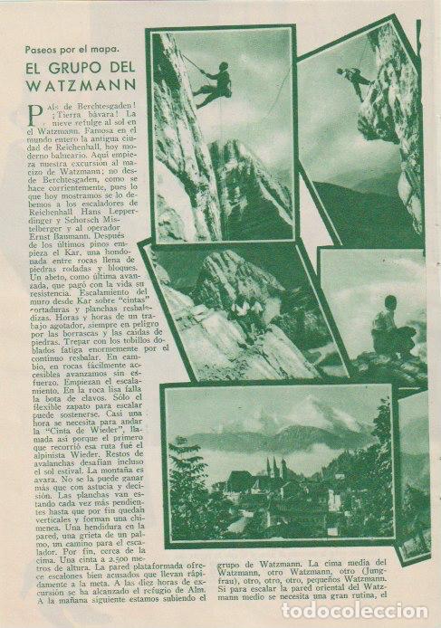 Coleccionismo de revistas y peri&oacute;dicos: * ESCALADA * MONTA&Ntilde;ISMO * El grupo de Watzmann- 1936