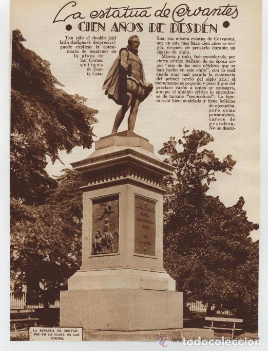 Coleccionismo de Revistas y Peri&oacute;dicos: La estatua de Cervantes: cien a&ntilde;os de desd&eacute;n / por Vicente Vega - 1935