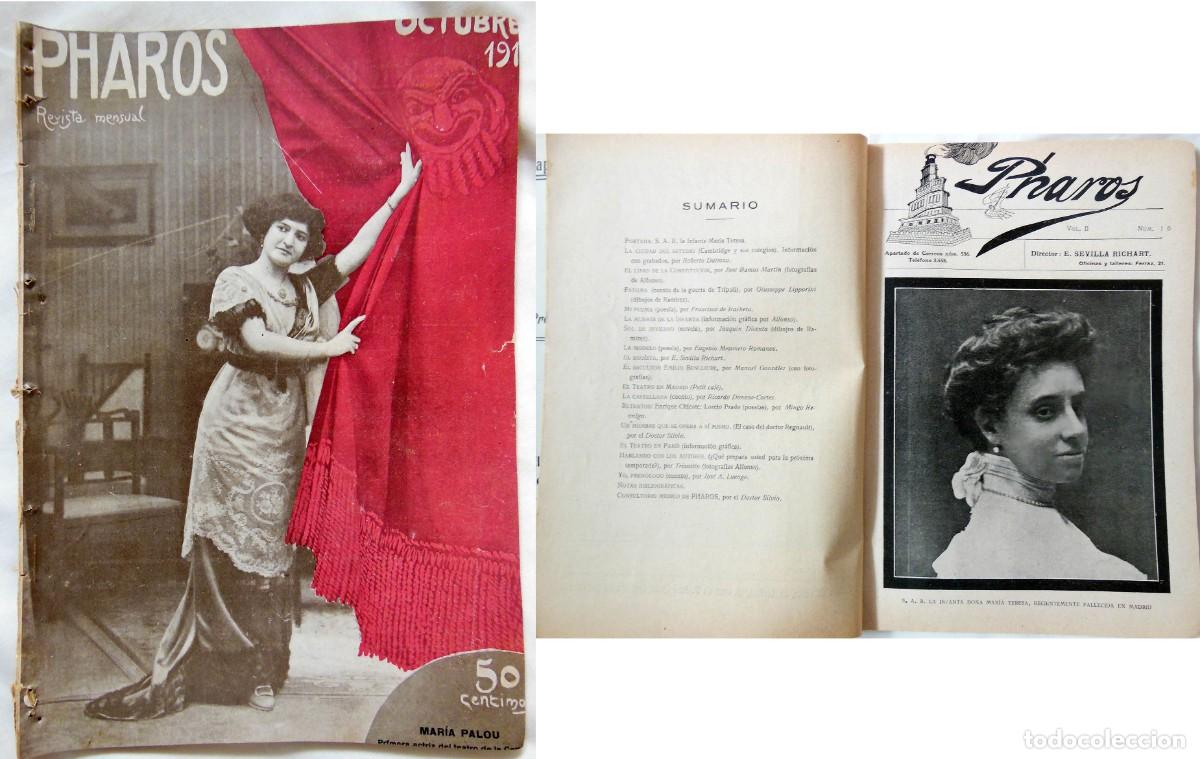 Colecionismo de Revistas e Jornais: PHAROS. Revista Mensual, N&uacute;m 10. Octubre 1912,