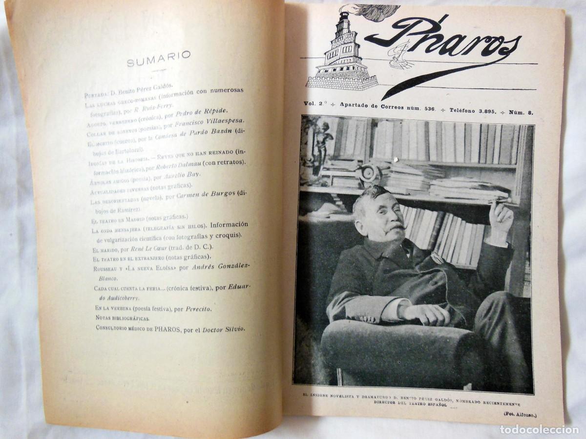 Colecionismo de Revistas e Jornais: PHAROS. Revista Mensual, N&uacute;m 8. Agosto 1912
