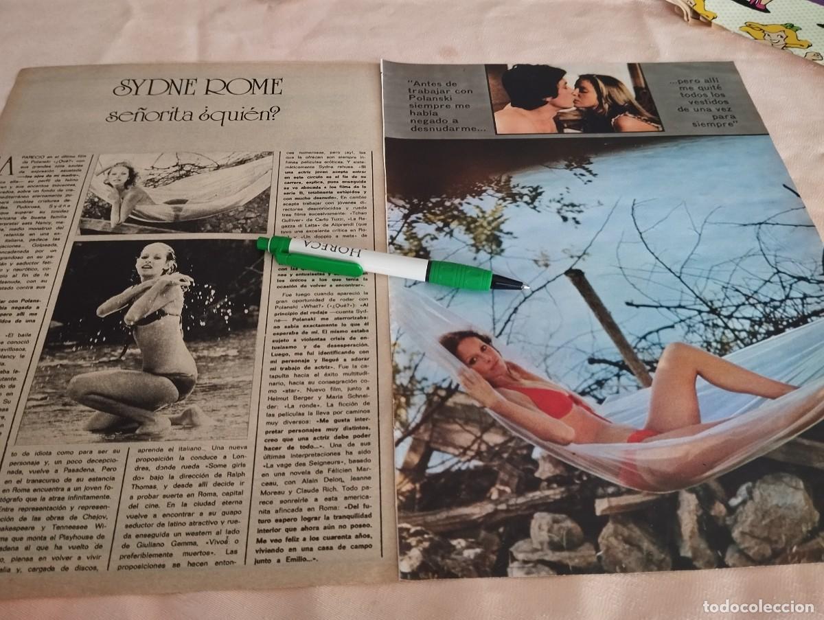 Coleccionismo de Revistas y Peri&oacute;dicos: SYDNE ROME 3 PAGINAS REVERSO CHICHO IBA&Ntilde;EZ SERRADOR RECORTE REVISTA 1974