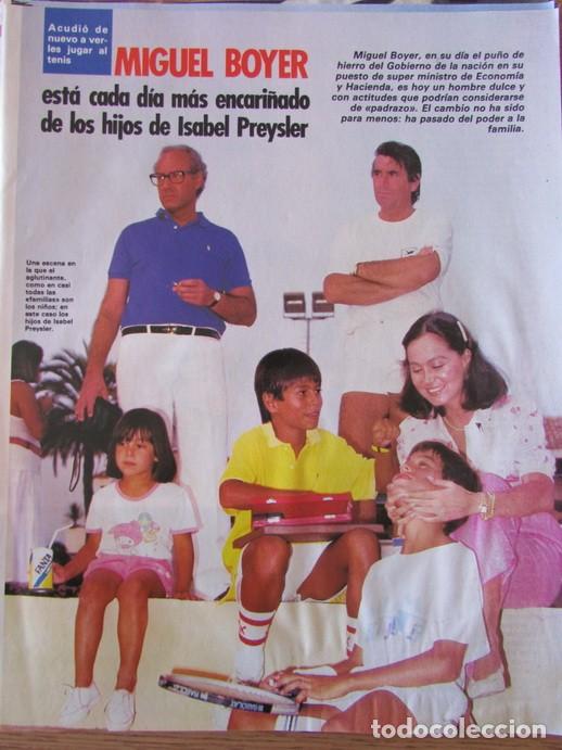 Coleccionismo de Revistas y Peri&oacute;dicos: RECORTE REVISTA DEL MUNDO 100 1986 MIGUEL BOYER, ISABEL PREYSLER 3 P&Aacute;GS. LINDA CHRISTIAN 3 P&Aacute;GS