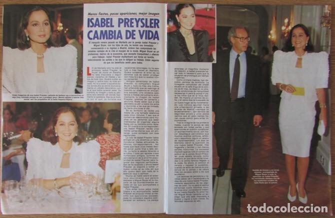 Coleccionismo de Revistas y Peri&oacute;dicos: RECORTE REVISTA MUNDO 103 1986 ISABEL PREYSLER PORTADA Y 4 P&Aacute;GS. LAURA BOYER, CARLOS FALC&Oacute;