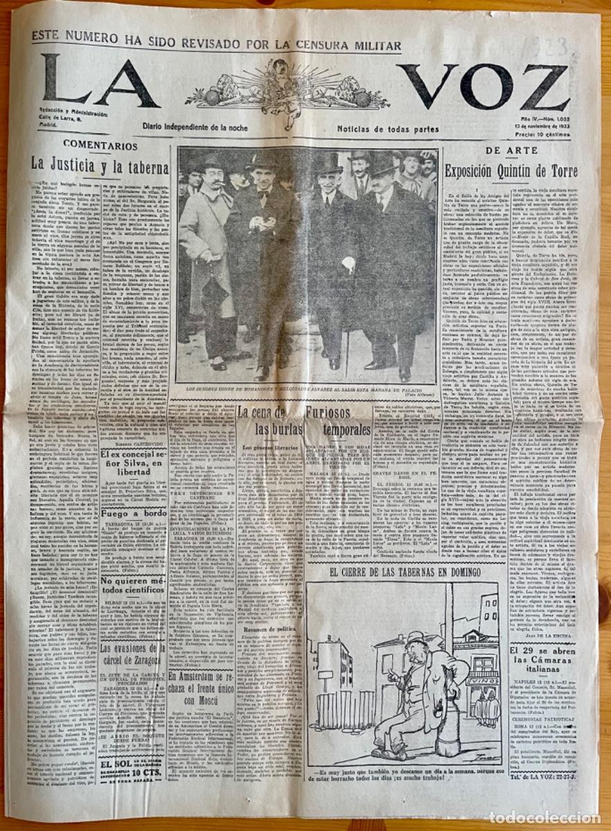 Sammeln von Zeitschriften und Zeitungen: LA VOZ- PERIODICO- GOLPE DE ESTADO PRIMO DE RIVERA- MADRID 1923