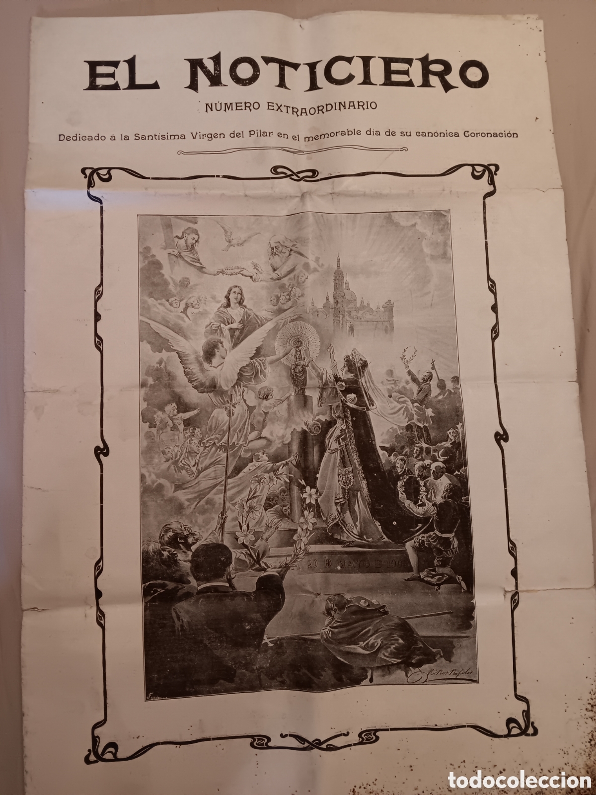 Coleccionismo de Revistas y Peri&oacute;dicos: El noticiero. N&uacute;mero extraordinario. Dedicado a la sant&iacute;sima Virgen del Pilar 1905