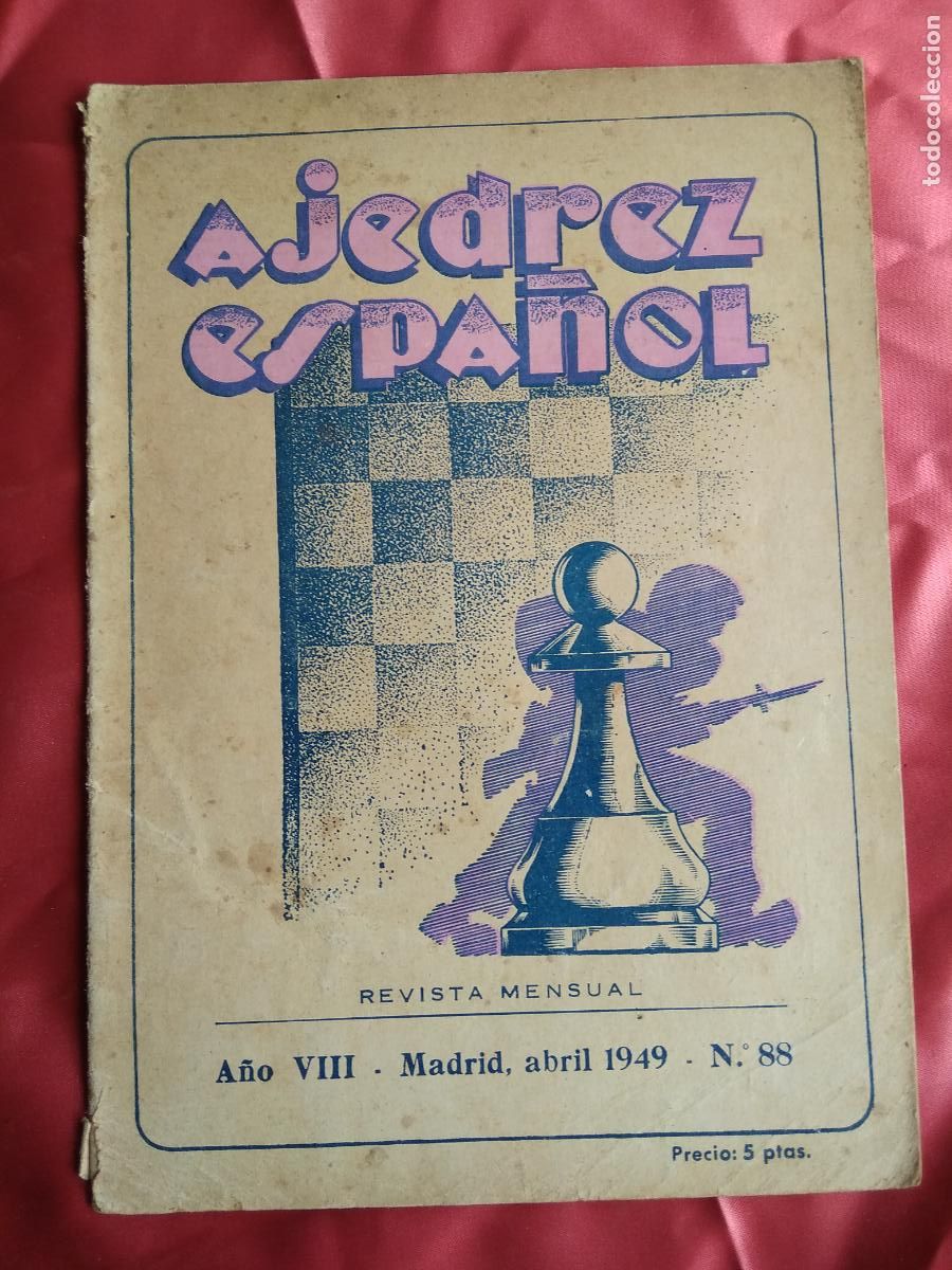 Collezionismo di Riviste e Giornali: Revista mensual. Ajedrez Espa&ntilde;ol. A&ntilde;o VIII. N&ordm;88. 1949. REV.815