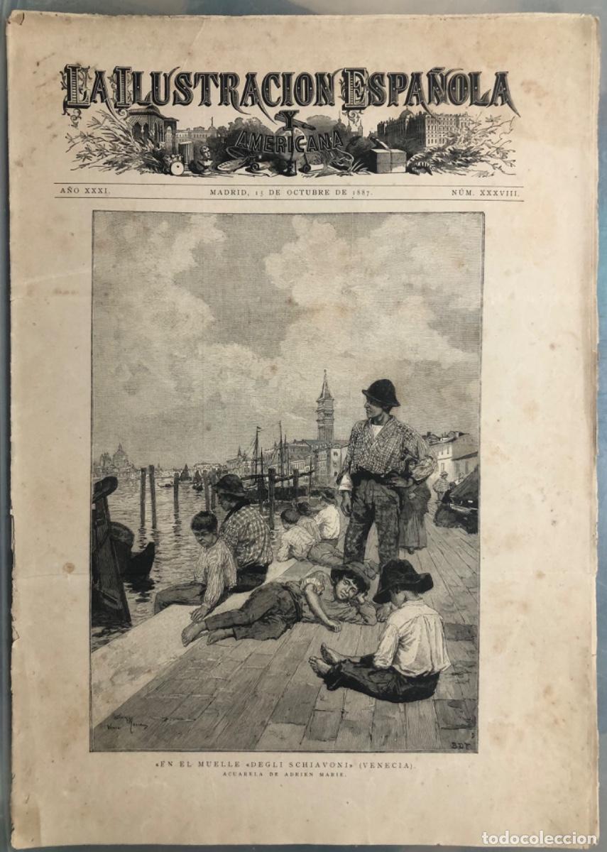 Coleccionismo de Revistas y Peri&oacute;dicos: ILU. ESPA&Ntilde;OLA Y AME. - 1887 - NAPOLES - BILBAO - VITORIA - INFORMACIONES - GRABADOS - ANUNCIOS -