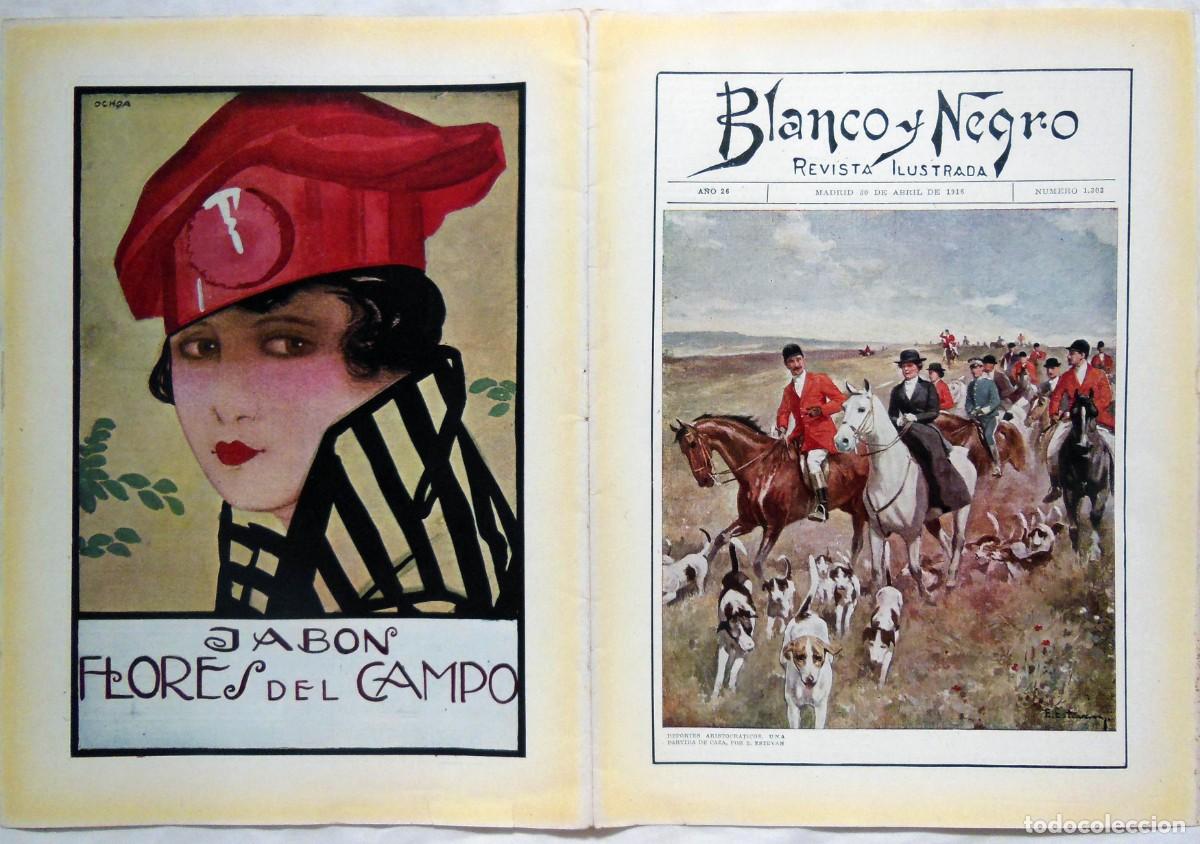 Coleccionismo de Revistas y Peri&oacute;dicos: Publicidad : Cubiertas de la Revista Blanco y Negro. JAB&Oacute;N FLORES DEL CAMPO. 1916. OCHOA (Dise&ntilde;o)