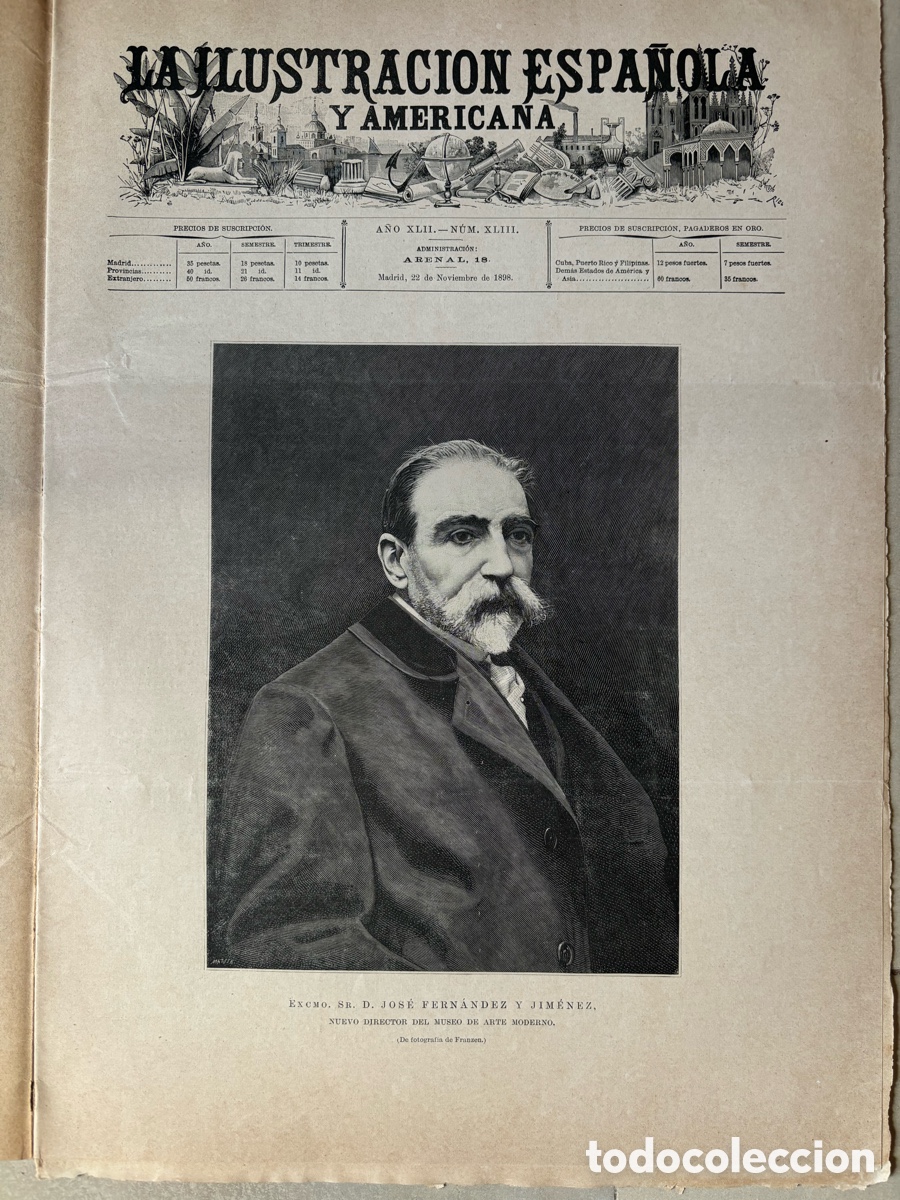 Coleccionismo de Revistas y Peri&oacute;dicos: Ilustr. 1898. Revisi&oacute;n Caso Dreyfus. Par&iacute;s Expo 1910. Madrid Museo Arte Modernom