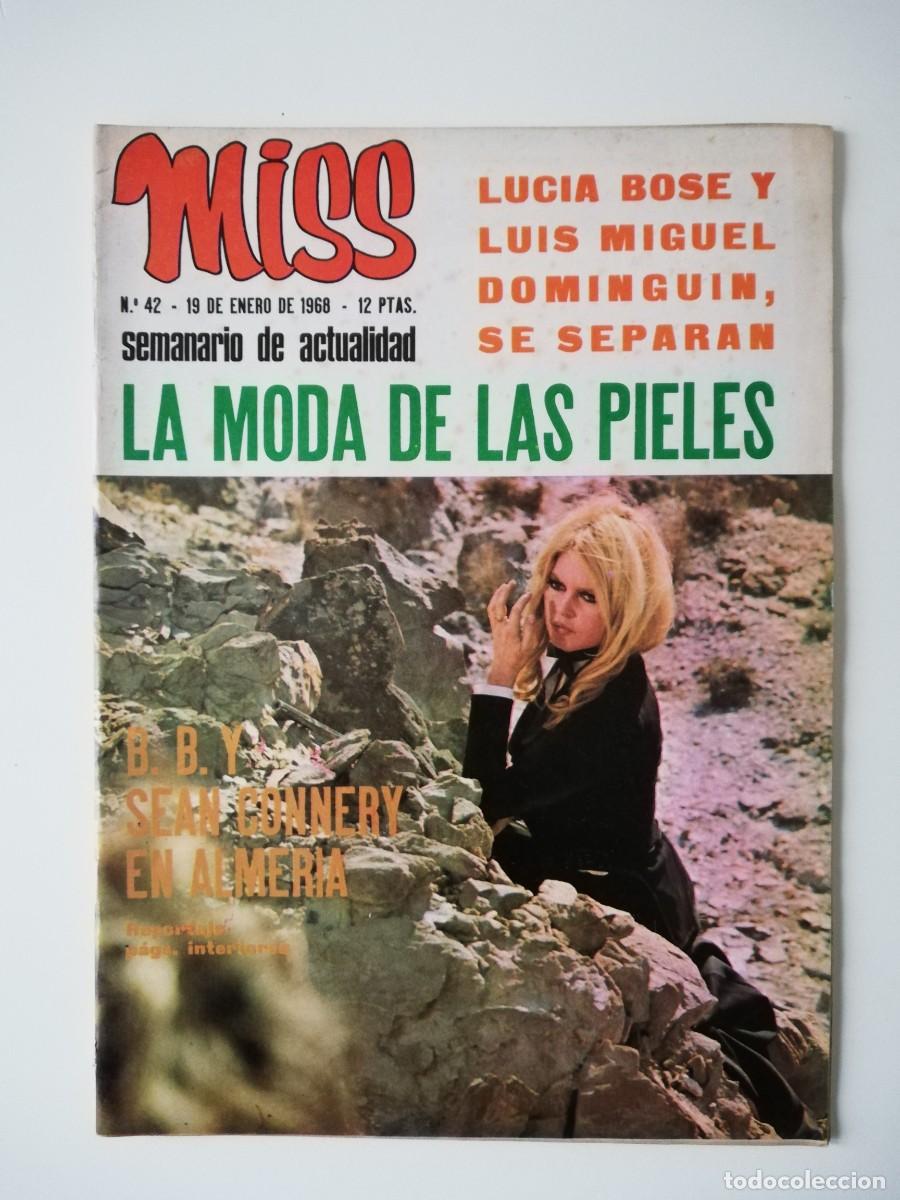 Coleccionismo de Revistas y Peri&oacute;dicos: REVISTA MISS N&ordm; 42 LUC&Iacute;A BOSE, BRIGITTE BARDOT, ROBERT HOSSEIN