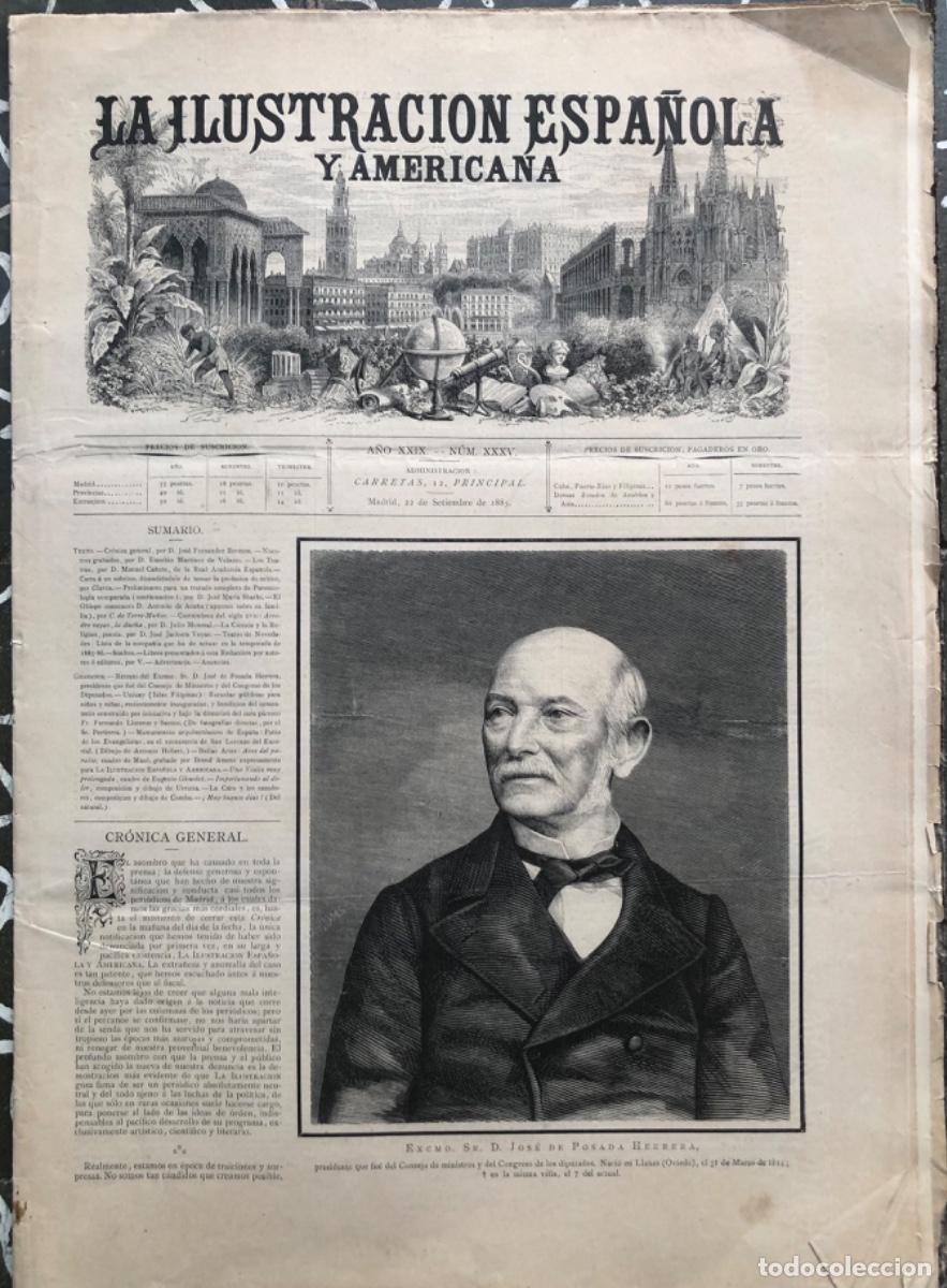 Coleccionismo de Revistas y Peri&oacute;dicos: ILU. ESPA&Ntilde;OLA Y AME.- 1885 - UNIUAY (Filipinas) - El Escorial (MADRID) - Informaciones, grabados...