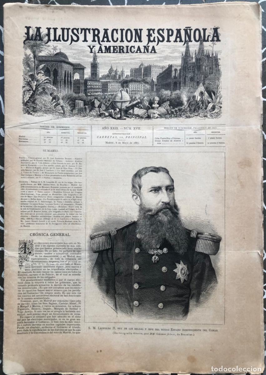 Coleccionismo de Revistas y Peri&oacute;dicos: ILU. ESPA&Ntilde;OLA Y AME.- 1885 - MESONERO ROMANOS - URUGUAY - AMBERES (B&eacute;lgica) - PAR&Iacute;S - BARCELONA
