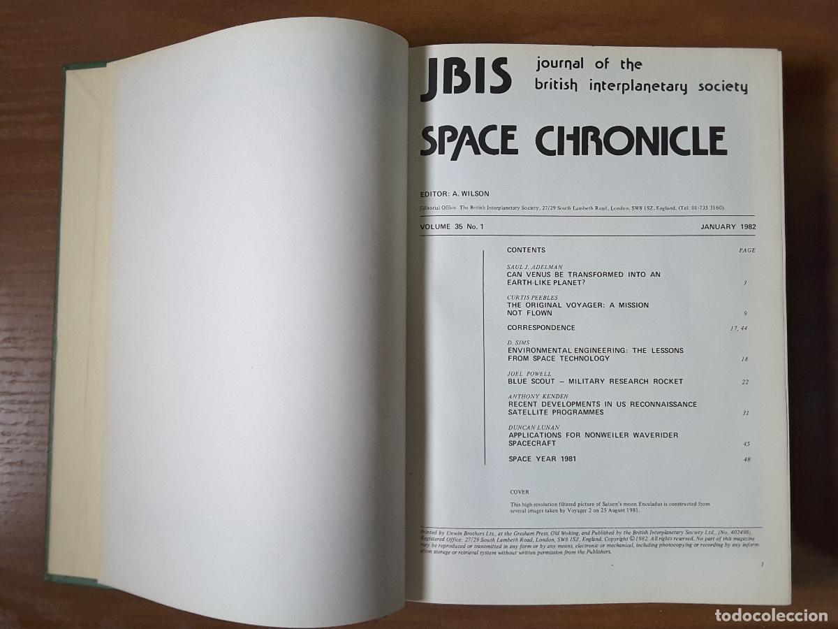 Collezionismo di Riviste e Giornali: Journal of the British Interplanetary Society Vol. 35, 1982 - Volumen encuadernado completo