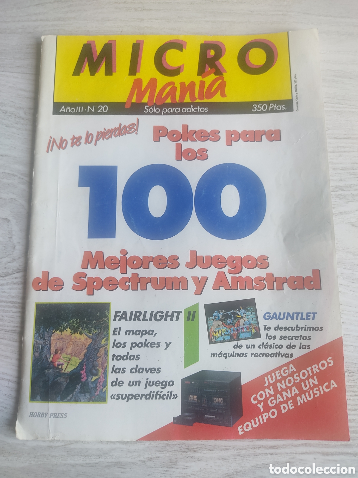 Coleccionismo de revistas y peri&oacute;dicos: Revista Micro Man&iacute;a 20 a&ntilde;o lll 1985 pokes para 100 juegos