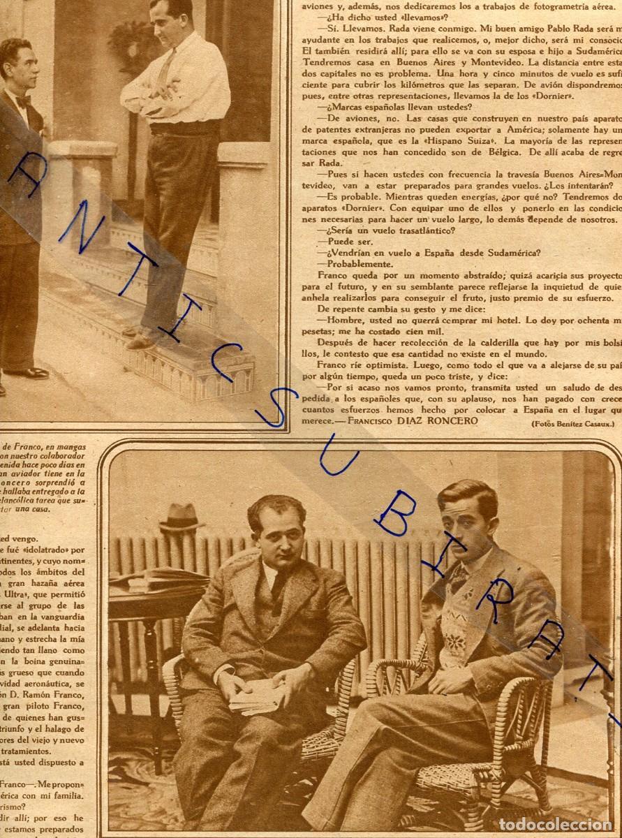 Coleccionismo de revistas y peri&oacute;dicos: REVISTA A&Ntilde;O 1929 FRANCO VUELO PLUS ULTRA TOMAS LUCE&Ntilde;O MIQUELETES DE GUIPUZCOA AVIACION