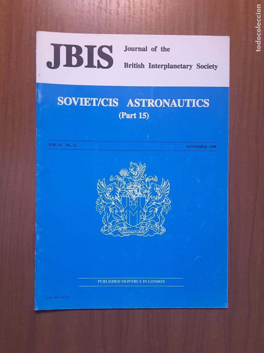 Coleccionismo de revistas y peri&oacute;dicos: Journal of the British Interplanetary Society Vol. 51, No. 11 - Soviet/CIS Astronautics (Part 15)
