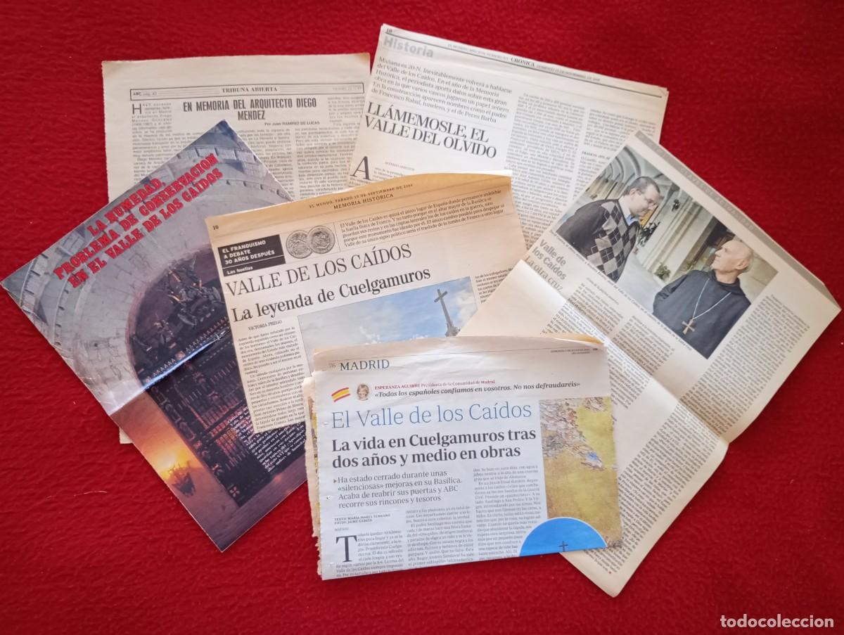 Coleccionismo de Revistas y Peri&oacute;dicos: LOTE DE 6 ART&Iacute;CULOS DE ABC Y EL MUNDO SOBRE EL VALLE DE LOS CA&Iacute;DOS.