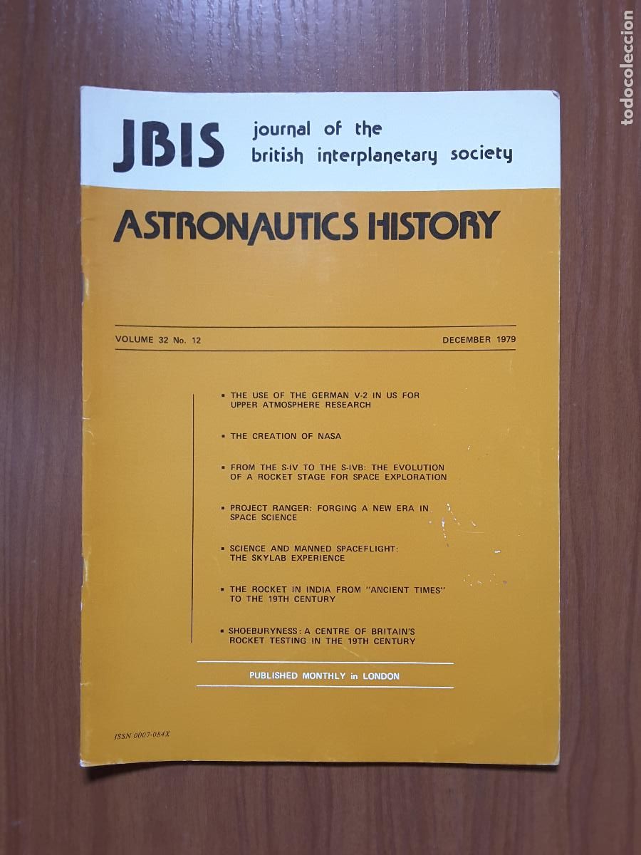 Coleccionismo de revistas y peri&oacute;dicos: Journal of the British Interplanetary Society Vol. 32, No. 12 - Astronautics History