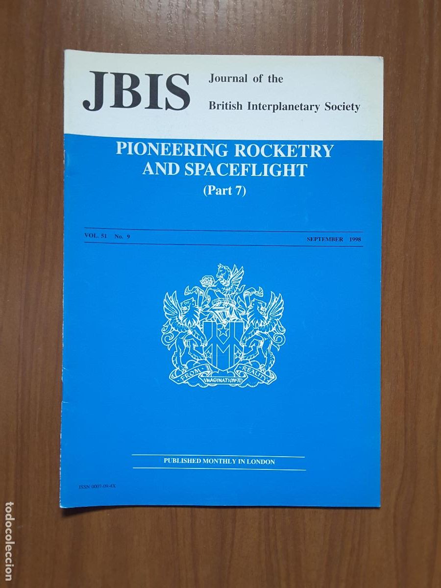 Colecionismo de Revistas e Jornais: Journal of the British Interplanetary Society Vol. 51, No. 9 - Pioneering Rocketry and Spaceflight