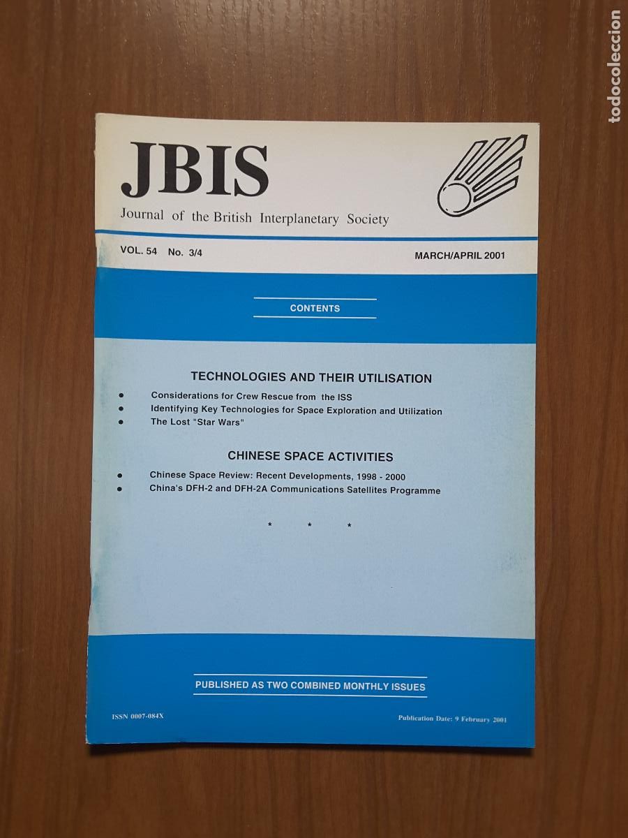 Collezionismo di Riviste e Giornali: Journal of the British Interplanetary Society Vol. 54, No. 3/4 - Chinese Space Activities