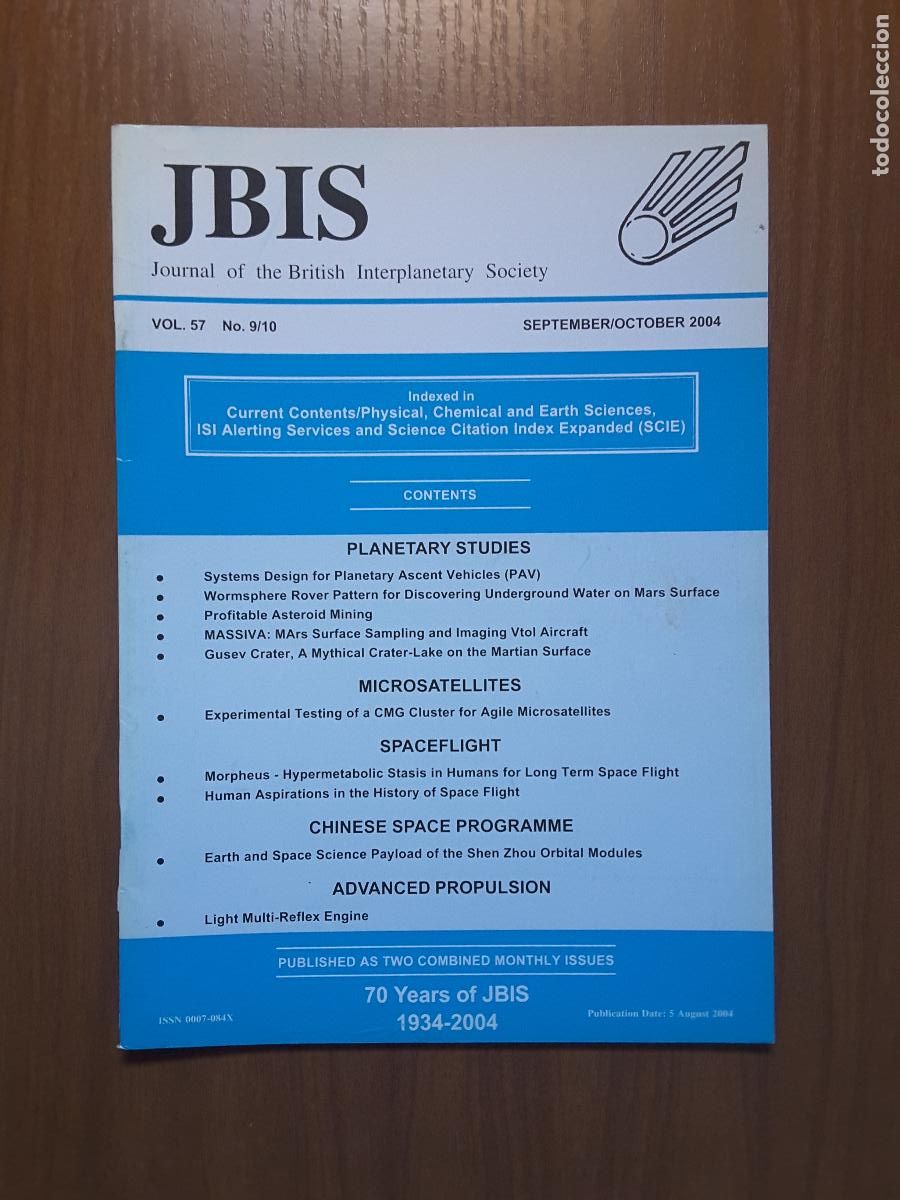 Coleccionismo de revistas y peri&oacute;dicos: Journal of the British Interplanetary Society Vol. 57, No. 9/10 - Chinese Space Programme