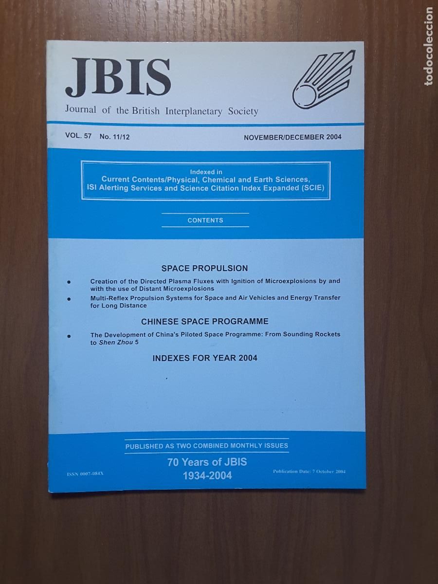 Collezionismo di Riviste e Giornali: Journal of the British Interplanetary Society Vol. 57, No. 11/12 - Chinese Space Programme