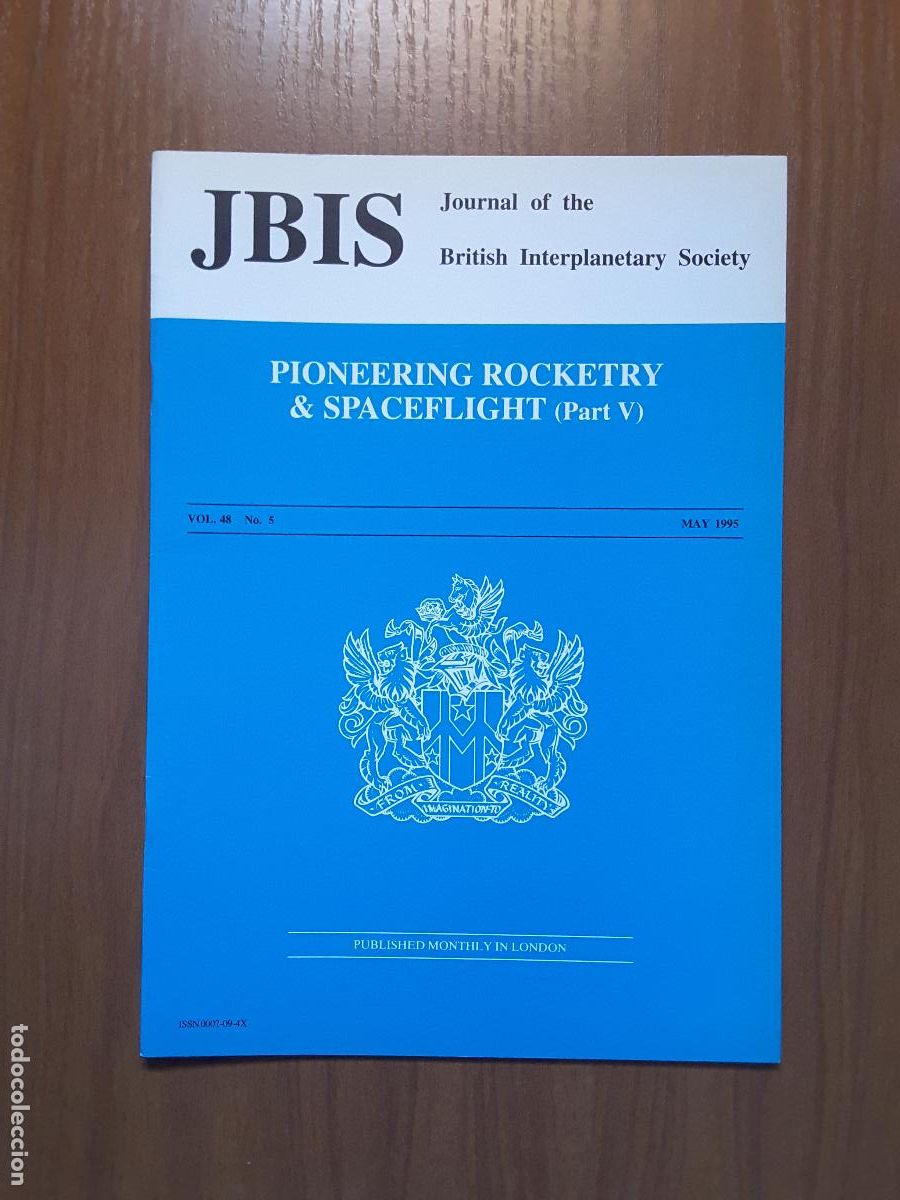 Colecionismo de Revistas e Jornais: Journal of the British Interplanetary Society Vol. 48, No. 5 - Pioneering Rocketry and SF (V)