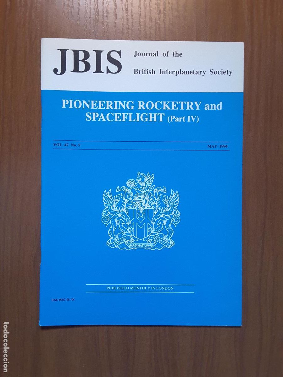 Collezionismo di Riviste e Giornali: Journal of the British Interplanetary Society Vol. 47, No. 5 - Pioneering Rocketry and SF (IV)