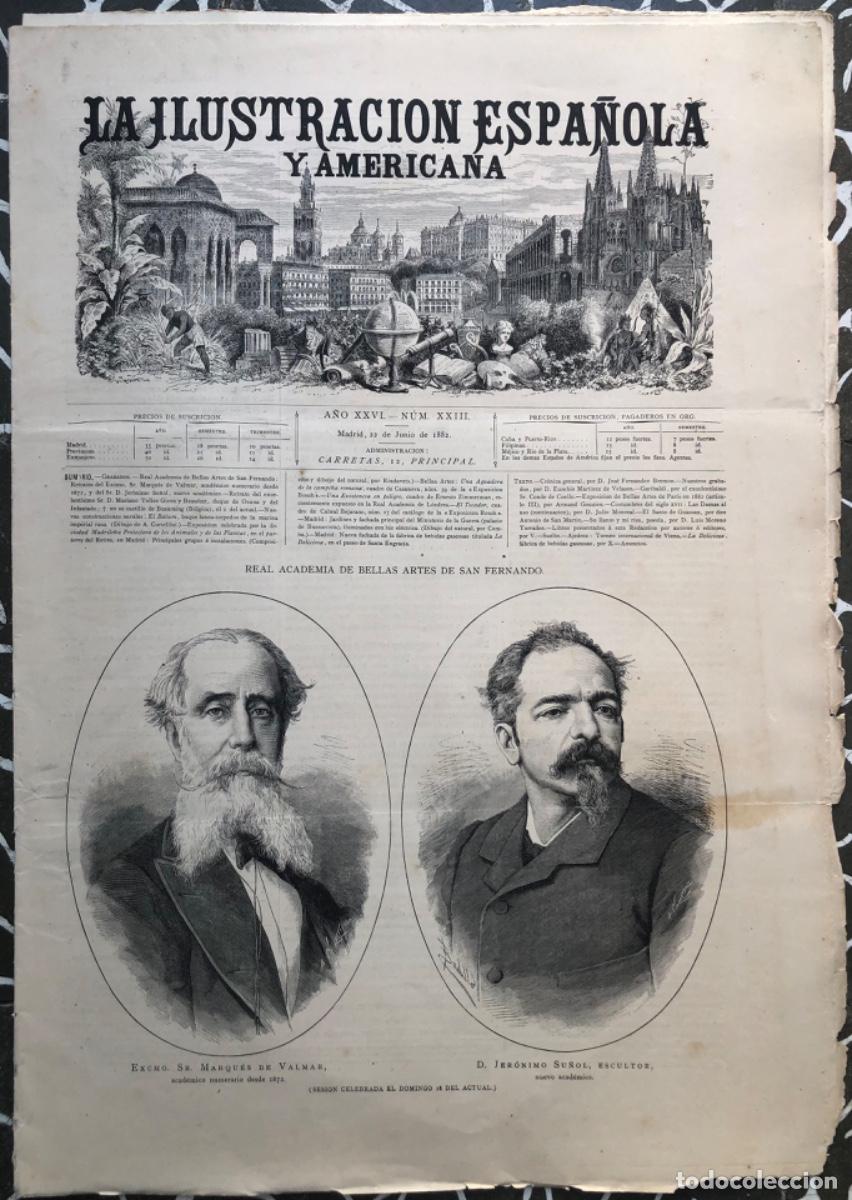 Colecionismo de Revistas e Jornais: ILU.ESP Y AM.1882 MADRID: Expo. Animales plantas. / Buenavista / Duque Osuna Infantado. LA DELICIOSA