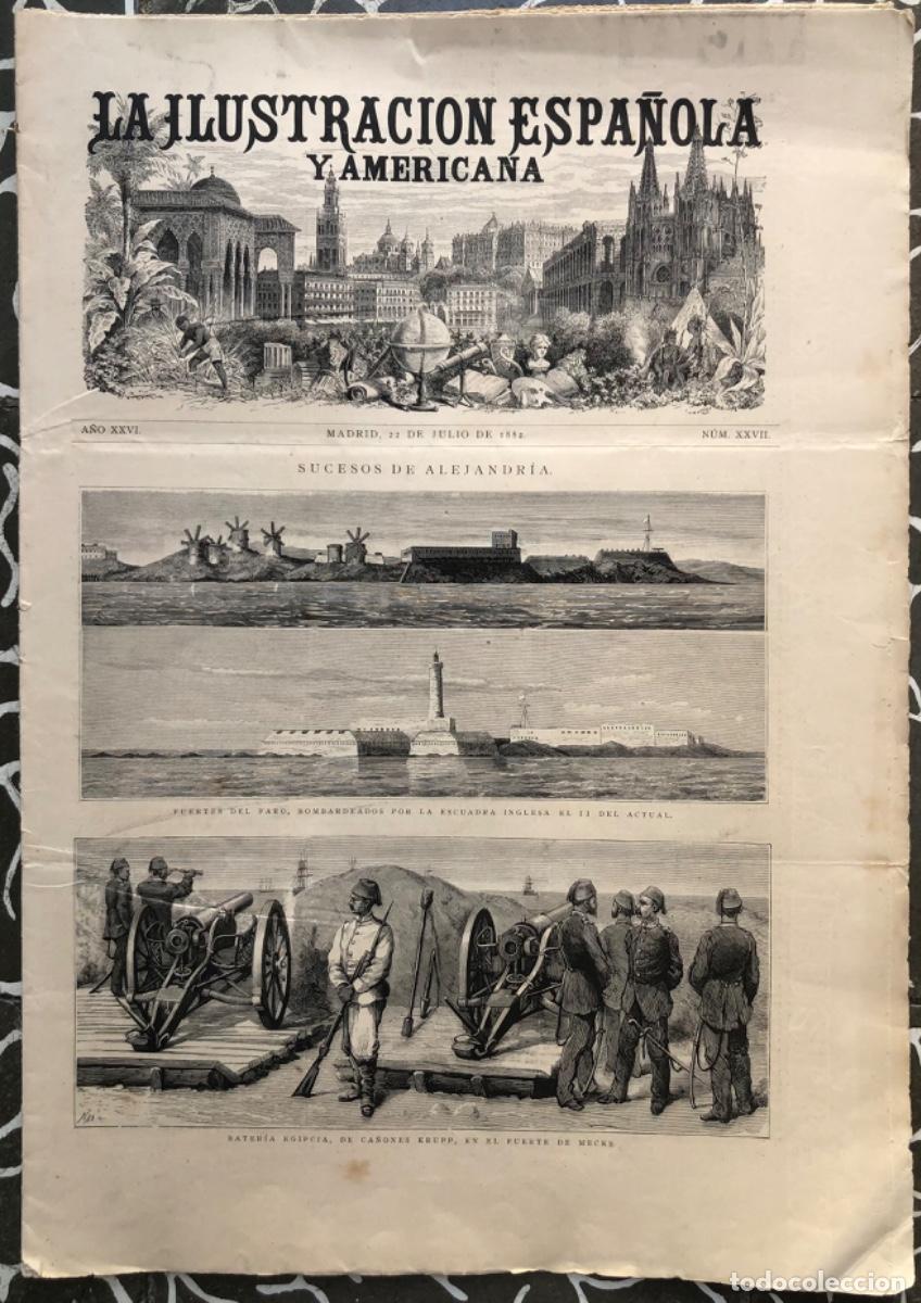 Coleccionismo de Revistas y Peri&oacute;dicos: ILU.ESPA&Ntilde;OLA Y AM.- 1882 - PARIS - VIENA - ALEJANDR&Iacute;A - GUIPUZCOA: De Vergara a Sta. &Aacute;gueda - SUEZ