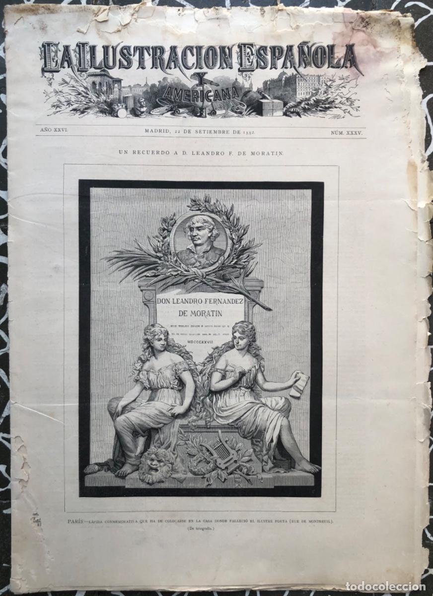 Coleccionismo de revistas y peri&oacute;dicos: ILU.ESPA&Ntilde; Y AM.1882 - EGIPTO-TOLEDO-PONCE(Puerto Rico)-BARCELONA:La Maquinista Terrestre y Mariitima