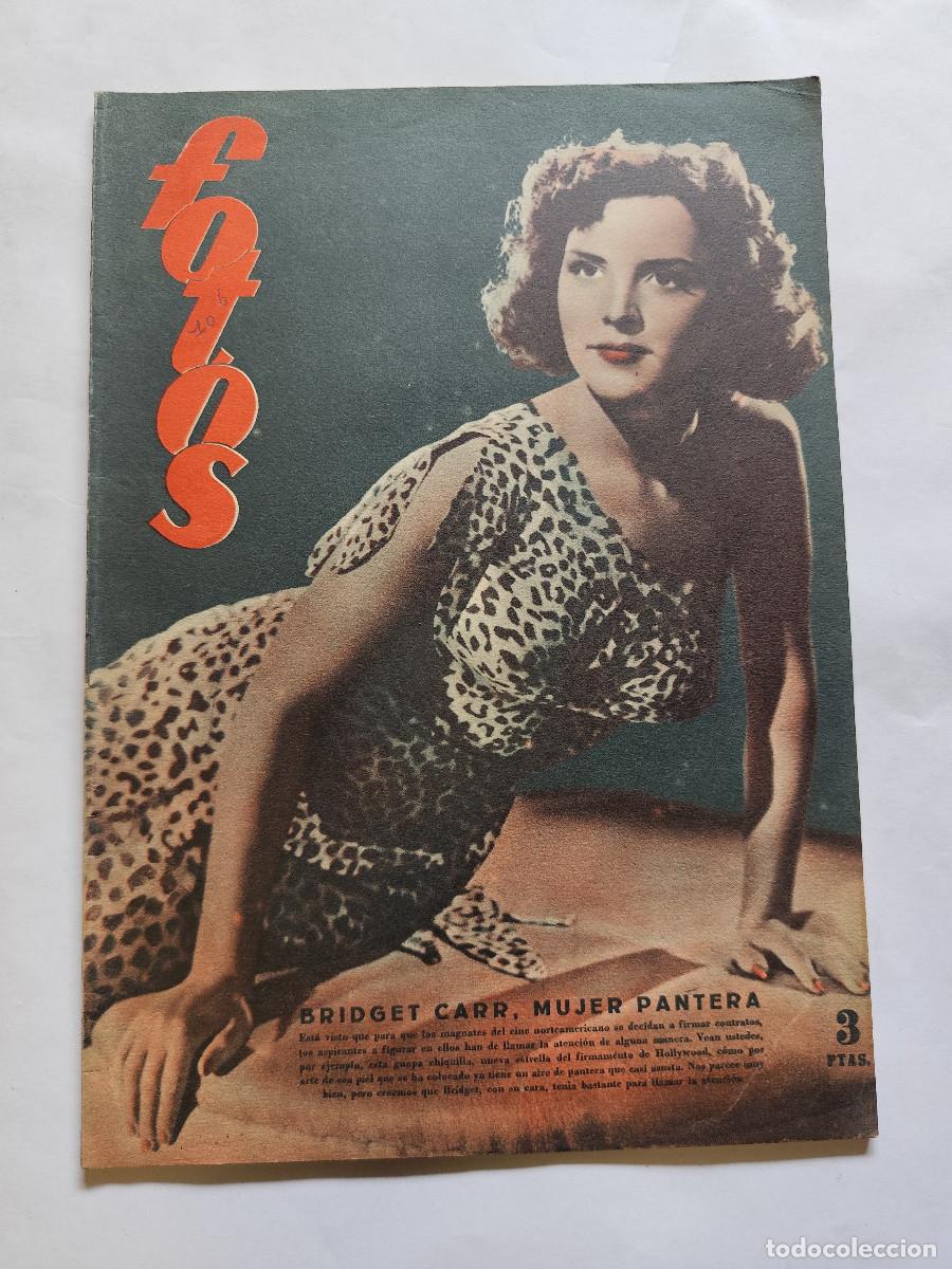 Coleccionismo de Revistas y Peri&oacute;dicos: Revista FOTOS A&Ntilde;O 1950 BRIDGET CARR MARGA HIGGINS CORDOBA SARA CHURCHILL OBRA REGIMEN MALAGA