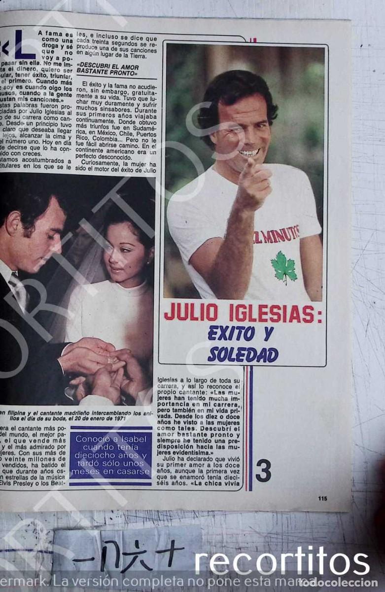Coleccionismo de Revistas y Peri&oacute;dicos: JULIO IGLESIAS EN DIEZ MINUTOS EXITO Y SOLEDAD ISABEL PREYSLER