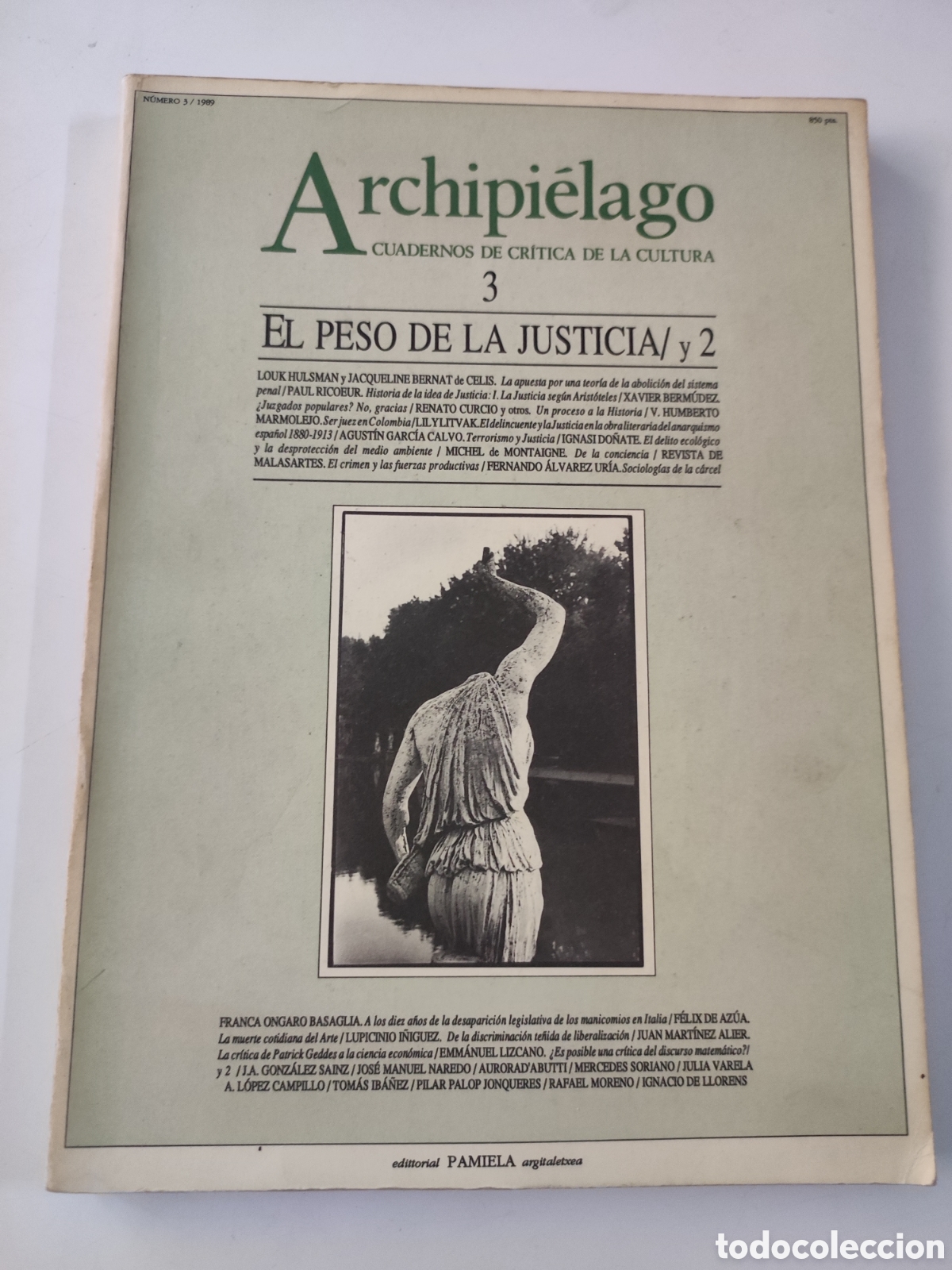 Coleccionismo de Revistas y Peri&oacute;dicos: Revista Archipielago N&ordm; 3 - Numero dedicado a El peso de la justicia y2