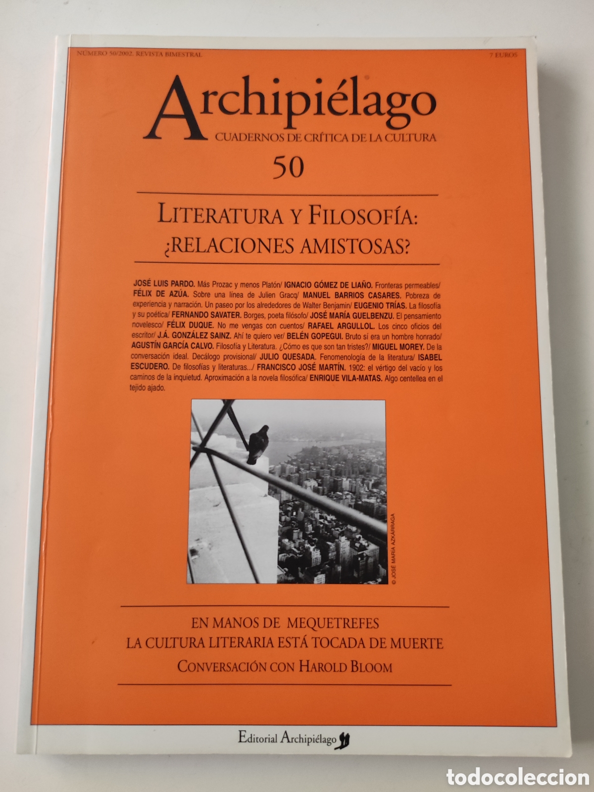 Coleccionismo de Revistas y Peri&oacute;dicos: Revista Archipielago.N&ordm; 50 - Numero dedicado a Literatura y Filosofia &iquest; Relaciones amistosas ?